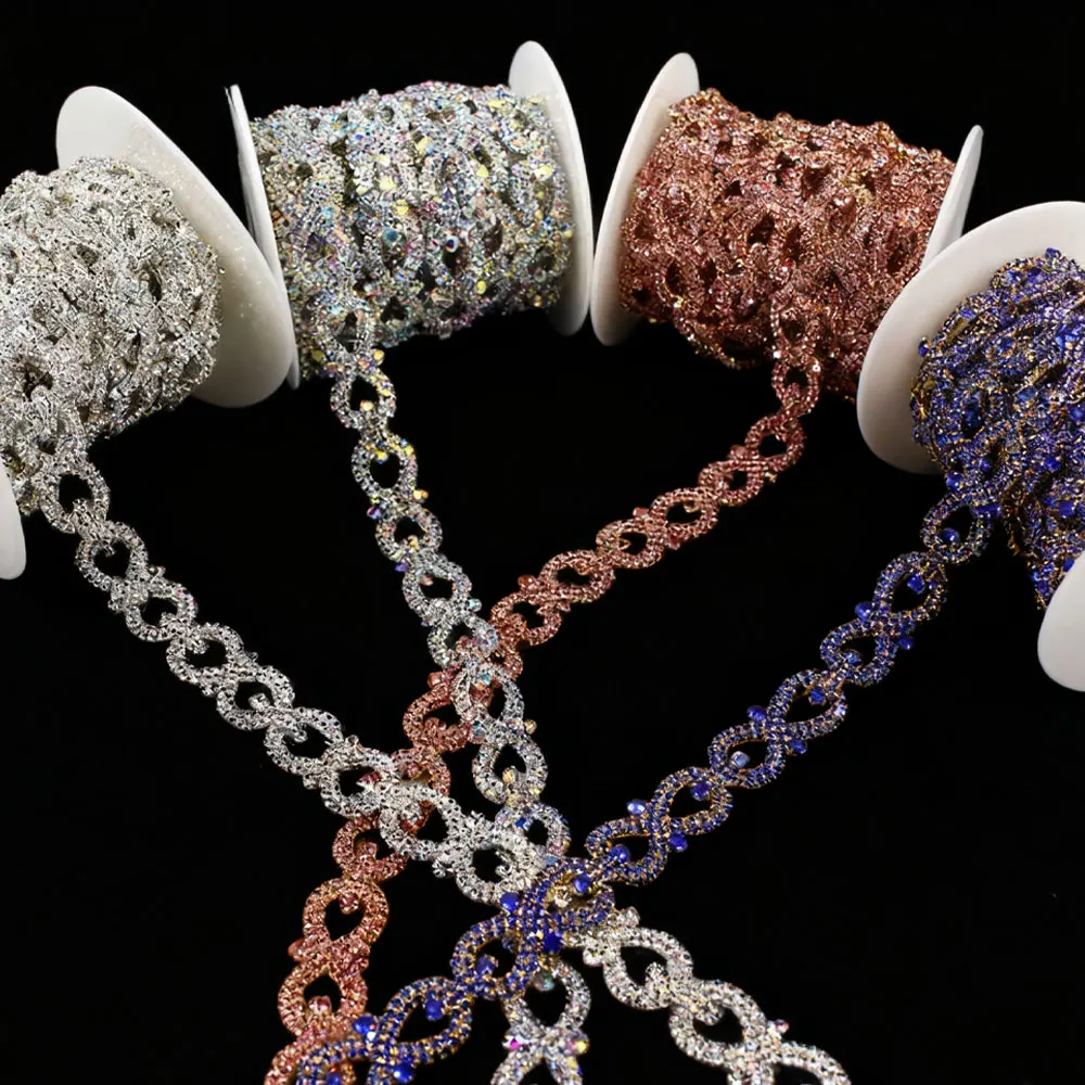

Handmade DIY Sewing Decoration Trim 1Yards Crystal Rhinestone Cup Chain Clothing Shoes & Hats Decoration Accessories