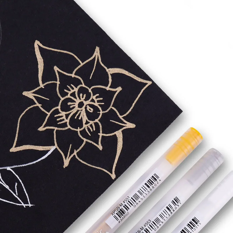 Imagem -03 - Sakura Gelly Rolo Gel Pen Gold Silver Highlighter Marker Manga Pen Art Supplies Papelaria Japonês 0.5 0.8 1.0 mm Pcs Set