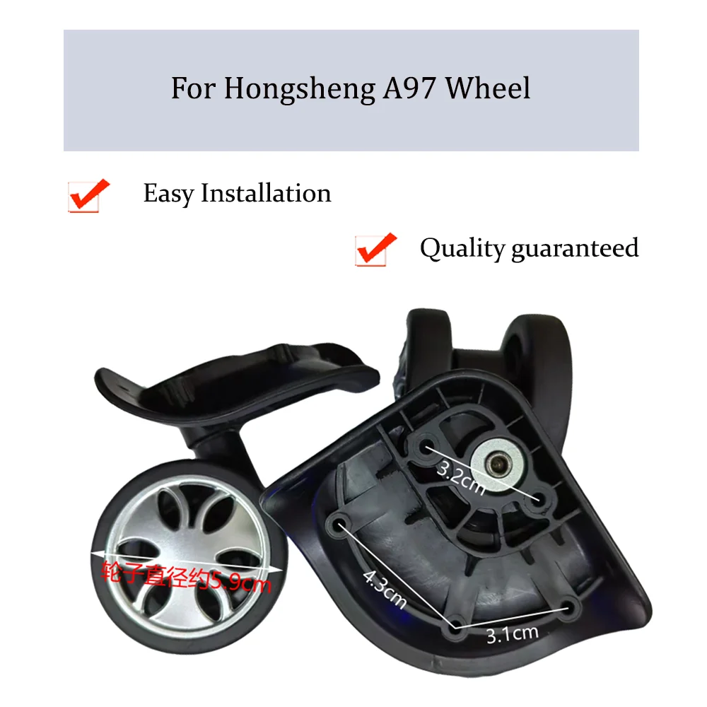 

For Hongsheng A97 Nylon Luggage Wheel Trolley Case Wheel Pulley Sliding Casters Universal Wheel Repair Slient Wear-resistant