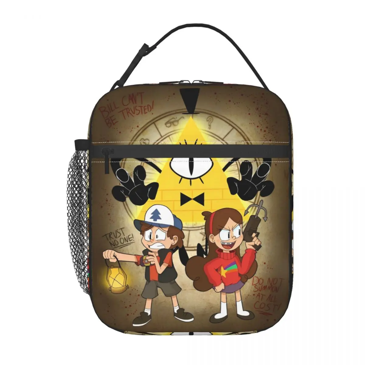 

Gravity Falls Bill Cipher Insulated Lunch Bag Storage Food Box Portable Thermal Cooler Lunch Boxes For Travel