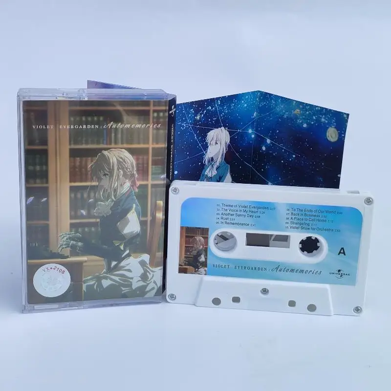 New Violet Evergarden Music Tape Gilbert Bougainvillea Cosplay Anime Soundtracks Box Cassettes Car Walkman Tape Party Music Gift