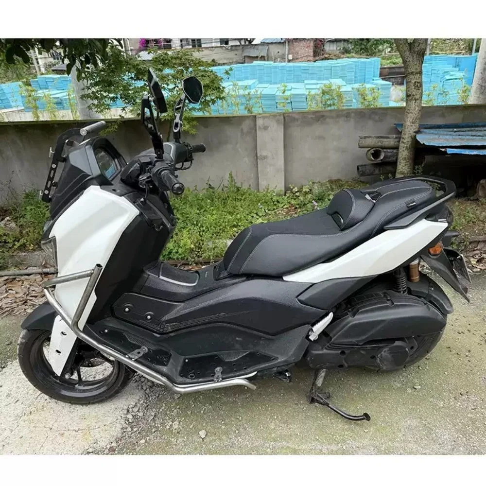 Lowered-profile seat assembly for 2025 Yamaha NMAX 155 – features lumbar support, soft cushioning, and a waterproof design.