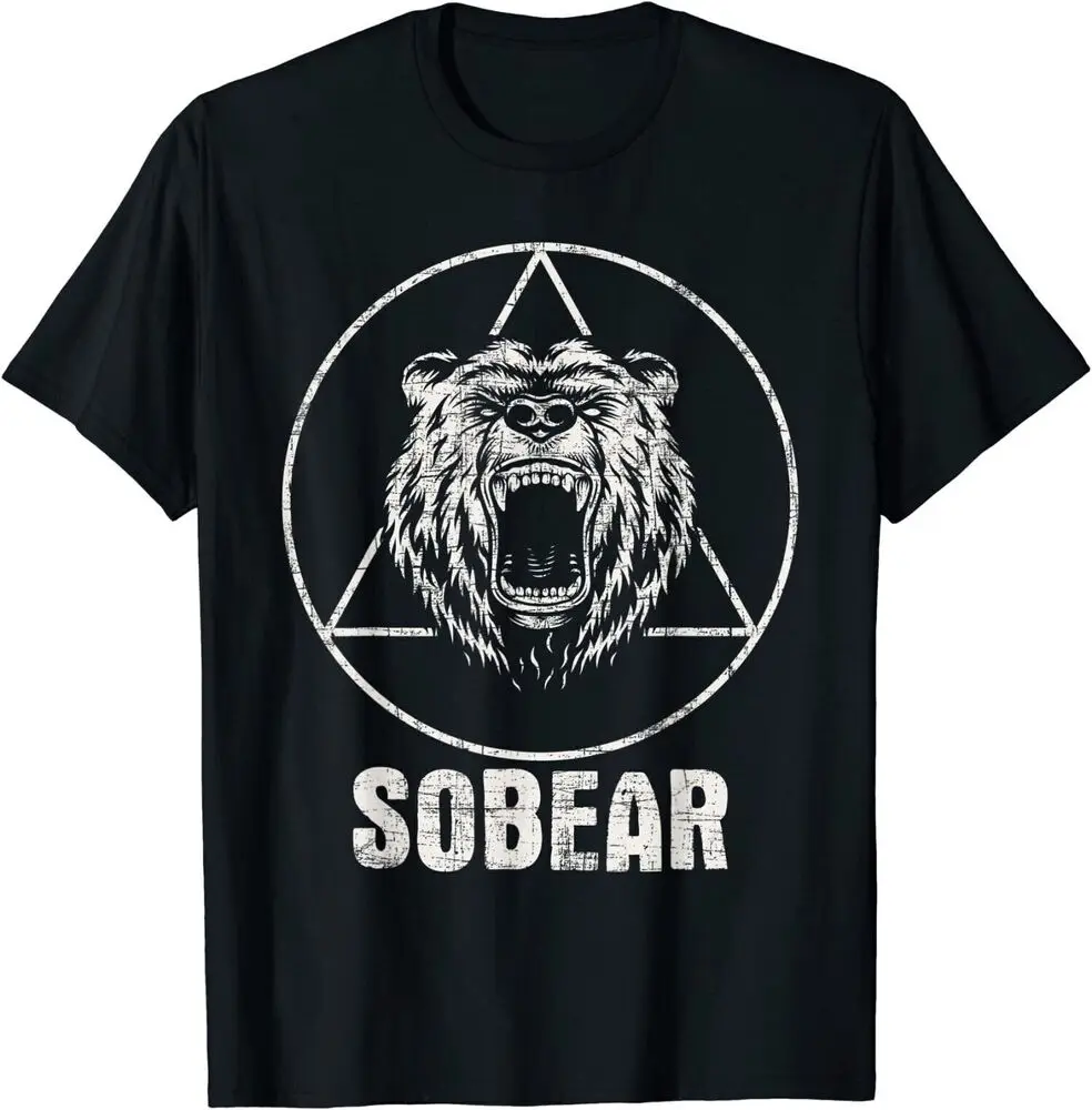 Sobear Anniversary Sober AA NA Recovery Sobriety  T-ShirtHigh Quality 100%Cotton Short Sleeve