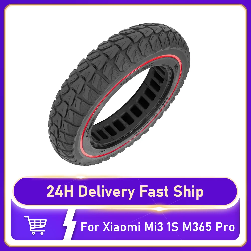 

10 10x2.0 Inch Off-road Tyre Rubber Solid Tyre Electric Scooter Accessories Replacement for Xiaomi Mi3 1S M365 Pro Wheel Tires