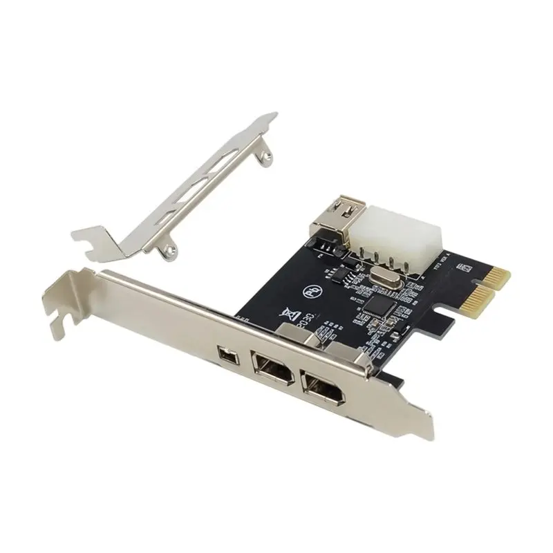 PCI-E 1X To 1394A Firewire 4Pin Expansion Card VT6315 PCI-Express IEEE1394A 3+ 1 Soundcard Adapter