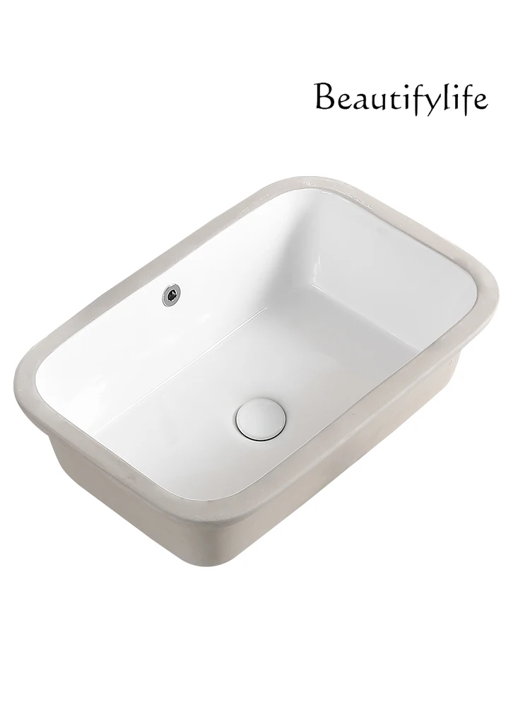 Ceramic arc angle deepened 24 inch flat bottom 600 length 400 width bathroom hand wash basin basin household