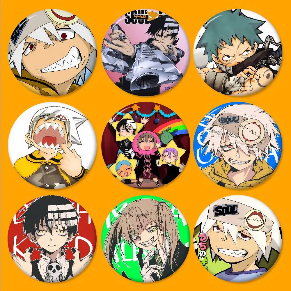 Anime Soul Eater 58mm Handmade Brooch Cartoon Cosplay Badge on Backpack Jewelry Accessories Gifts