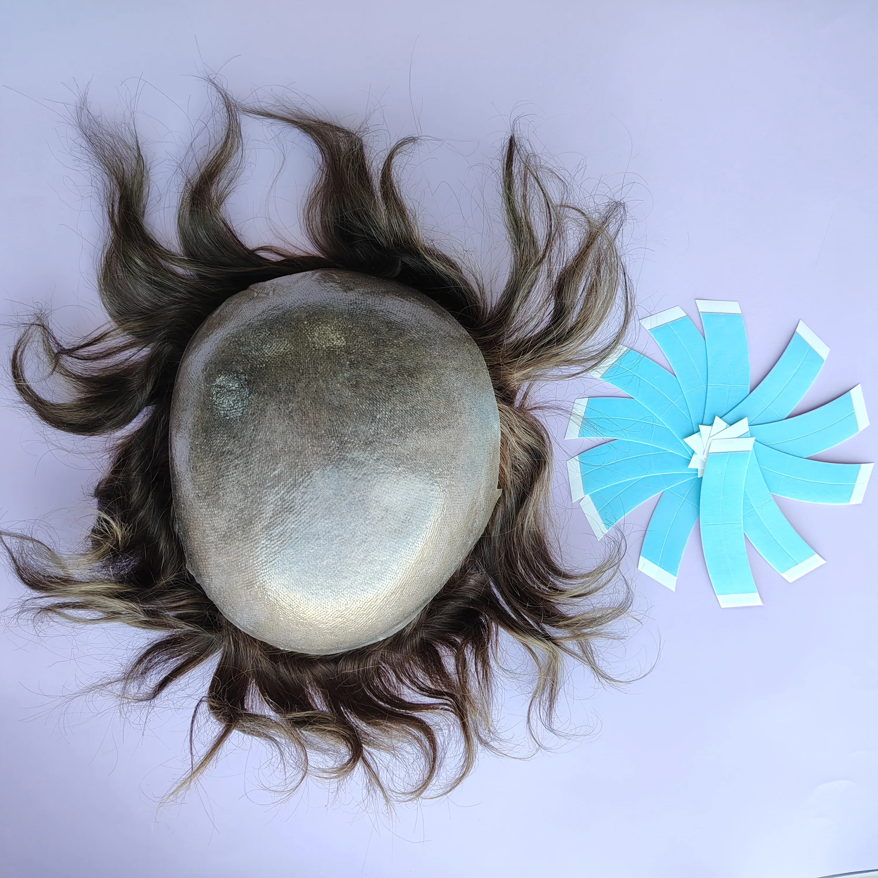 

Men's 0.06mm Full Skin Wig - 6" Human Hair 8x10 Base, Natural Look Stronger than Thin Skin, Durable Replacement System