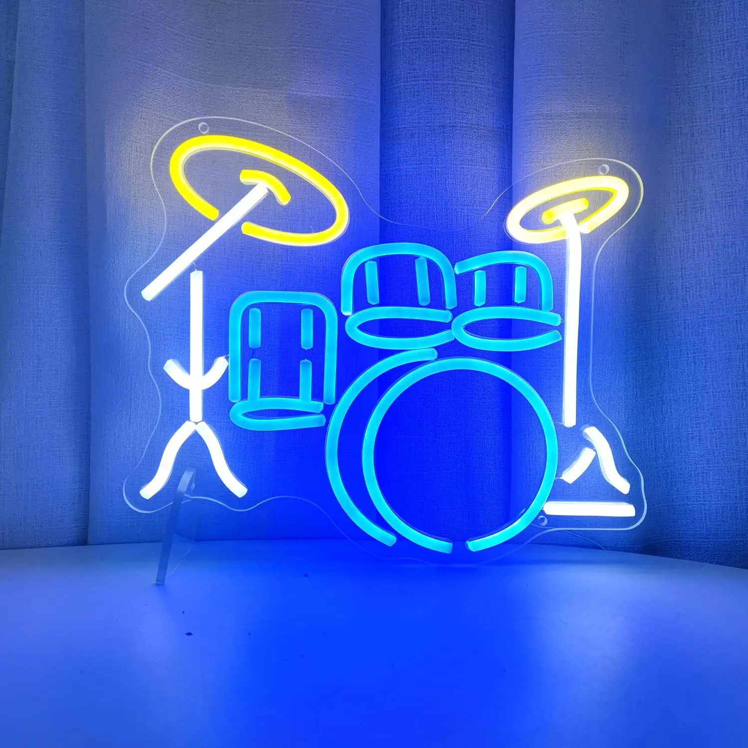 

Live Music Neon Sign Music Drum LED Neon Lights for Bar Music Studio Bedroom Man Cave Party Club Handcrafted Nightclub Parties