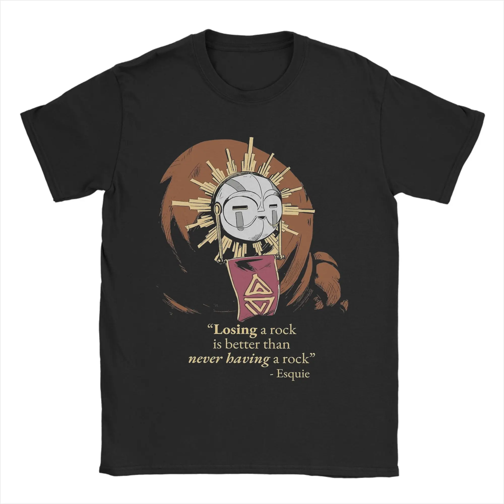Retro Esquie Clair Obscur Expedition 33 Quotes Fan Art T Shirt Men's Crewneck Short Sleeve Tops  Cotton Summer Clothes