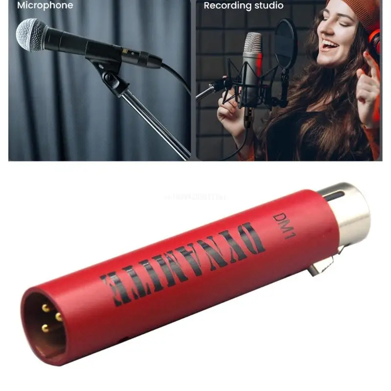 DM1 Aktiver In-Line-Vorverstärker, professionelle dynamische Mikrofonverstärker, 28