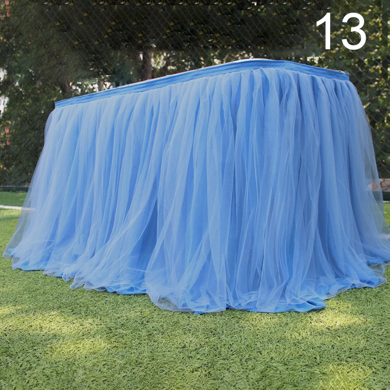 100x80cm Table Skirts Birthday Tulle Table Skirting Wedding Party Tutu Tulle Table Skirt Baby Shower Wedding Party Home Decor