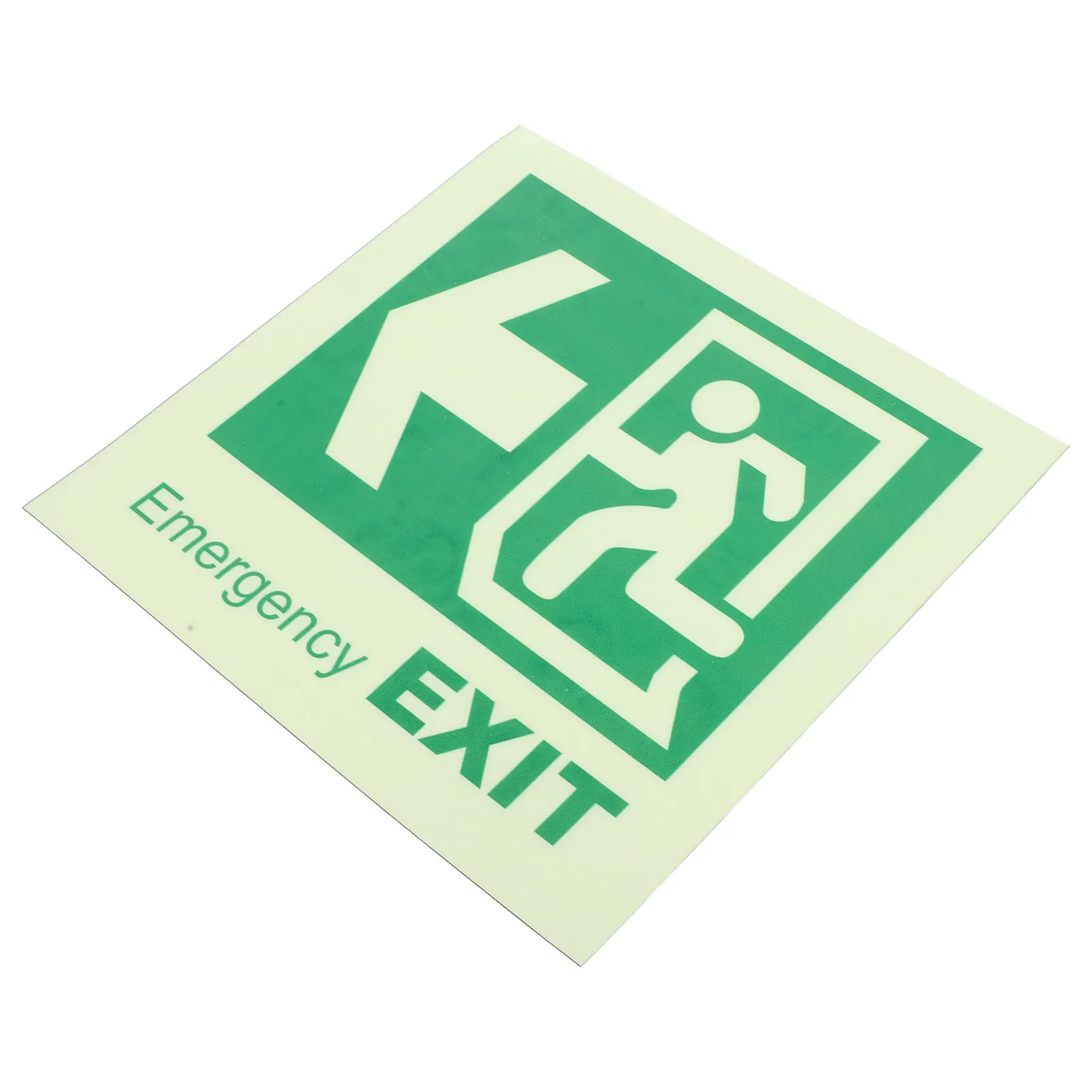 Self Adhesive Luminous Emergency Exit Sign Glow in Dark for Supermarket Malls Cinemas Bars Emergency Safety Exit Directional