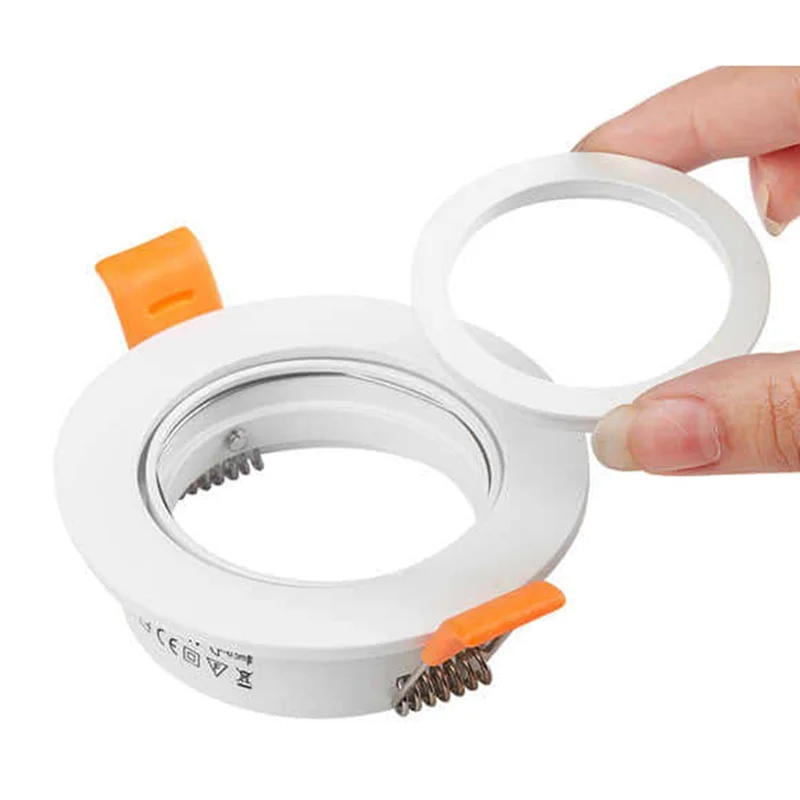 

MOPHE-Ceiling Mounted GU10 Adjustable Spot Light Fixture White Aluminum Round LED Downlight High Quality Spot Light Frame