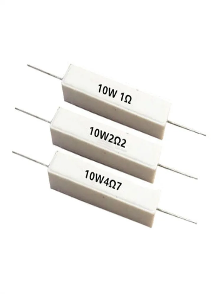 10/pcs 10W 5%Cement Resistor Power Resistance 0.1 ~ 10K 0.1R 0.5R 10R 50R  0.22 0.33 0.5 1 2 5 8 10 15 20 25 30 100 1K 2K 3K ohm