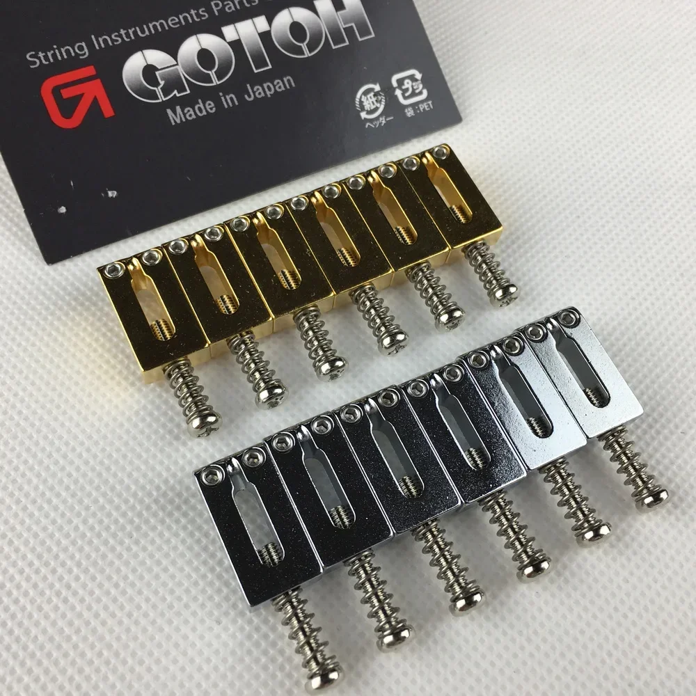 

1 комплект, оригинальное стальное седло GOTOH S21, седло/бриджа для электрогитары, 10,5 мм, хром, серебро, золото, СДЕЛАНО В Японии