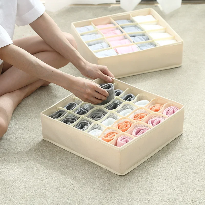 Foldable Underwear Bra Sock Organizer Cabinet Drawer Organizer Socks Scarf Underwear Storage Box Closet Clothes Storage Organize