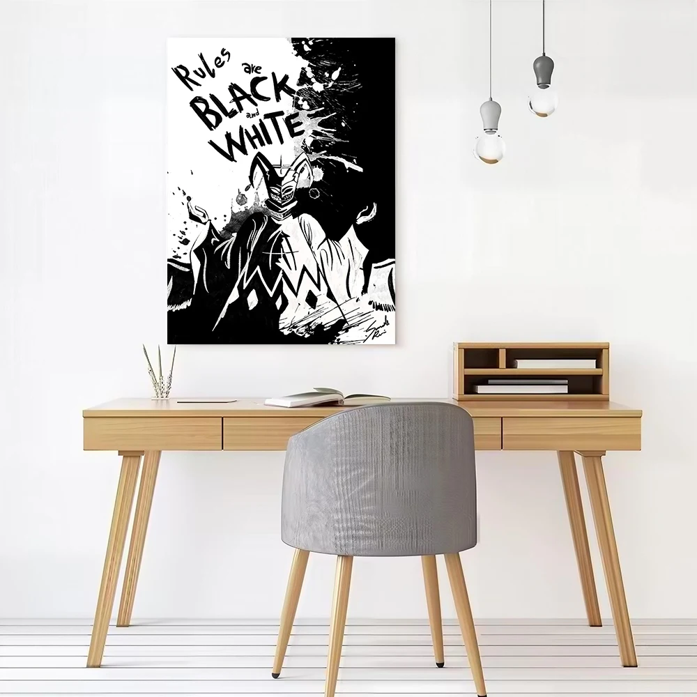 Rules Are Black and White Poster Canvas Wall Art Personalized Print Modern Painting Perfect Gift for Man's Room Decoration Mural