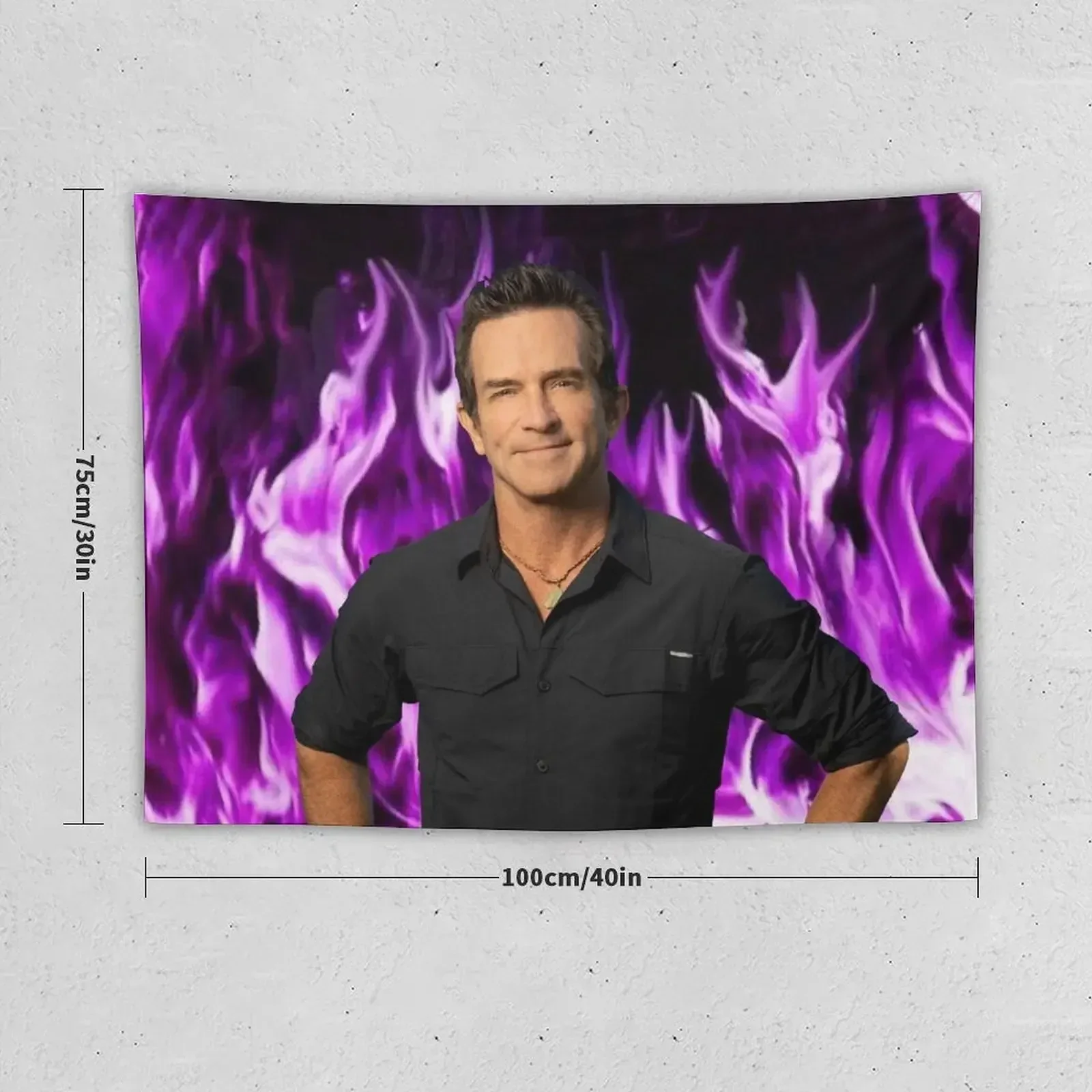 Jeff Probst On Fire Mode Purple Yrs22 Tapestry Room Design Room Decorations Aesthetics Tapestry