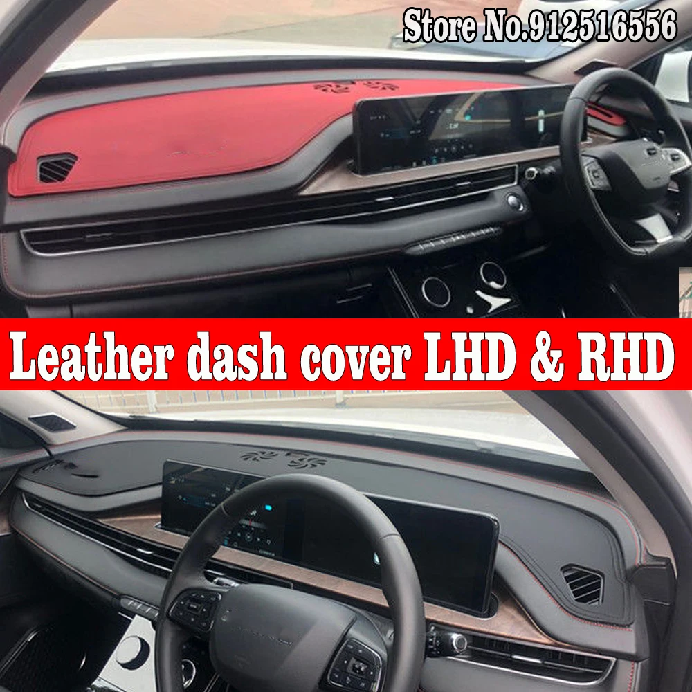 

Car Accessories Leather Dashmat Dash Mat Pad Dashboard Cover Carpet Instrument Panel For Chery Exeed LX 2019 2020 2021 2022 2023