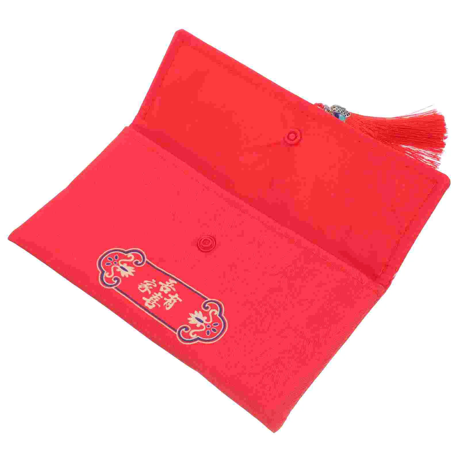 Fabric Red Envelope Wedding Modified Lipstick Extra Large Creative High-end Brocade Wallet Chinese Cloth