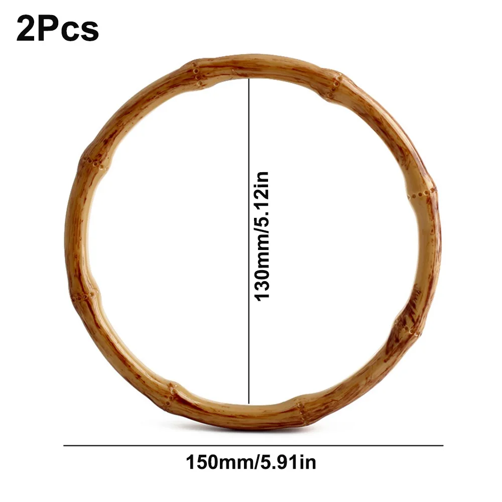 

Bag Parts Round Bamboo Handbag Handle Plastic Retro Bags Handgrip Bag Handle
