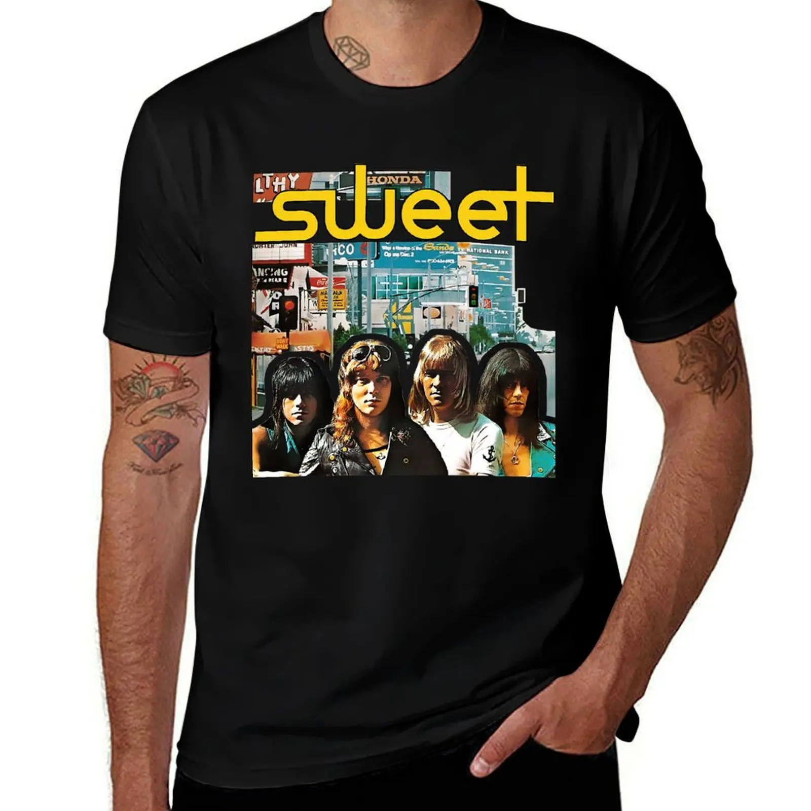 

Sweet - Desolation For Fans T-Shirt t shirts for man pack cotton t shirt for man man t shirt cotton T-shirt
