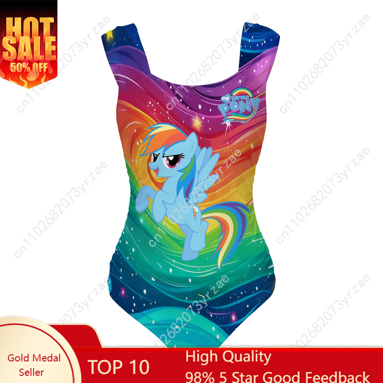 

Rainbow Dash One Piece Swimsuits Womens Wide Strap Bathing Suit My Little Pony Friendship Is Magic Bikini Custom Swimsuit