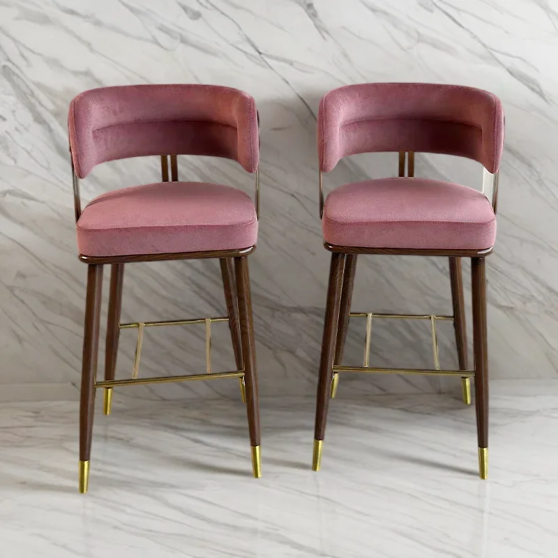 

Restaurant Luxury Bar Stools Kitchen Counter Floor Home Bar Chair Ergonomic Beauty Salon Design Taburete Alto Cocina Tall Stool