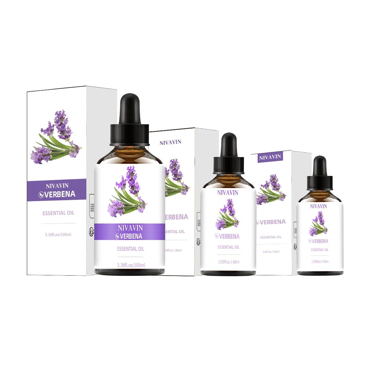 NIVAVIN 30ml/60ml/100ml Verbena essential oil, naturally extracted from plants, with a rich aroma that freshens the air.