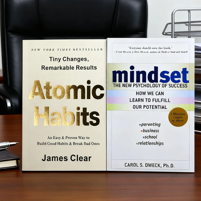 

Two Books Set-《 Atomic Habits》 +《Mindset》From Micro Actions To Macro-Beliefs: Complete Growth Framework Classic Reading