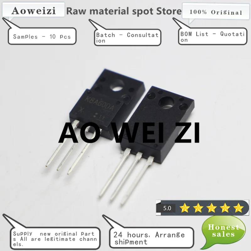 Aoweizi 2021+ 10-20-50-100PCS 100%New Original K8A60DA TK8A60DA TO-220F Field-effect transistor