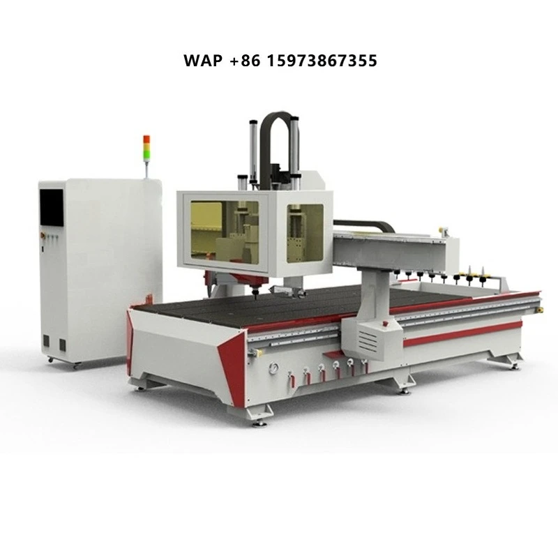 China Factory Best Wood Cutting Machine of Woodworking Machinery With Automatic Steering Table Saw and Carousel  Tool Changer