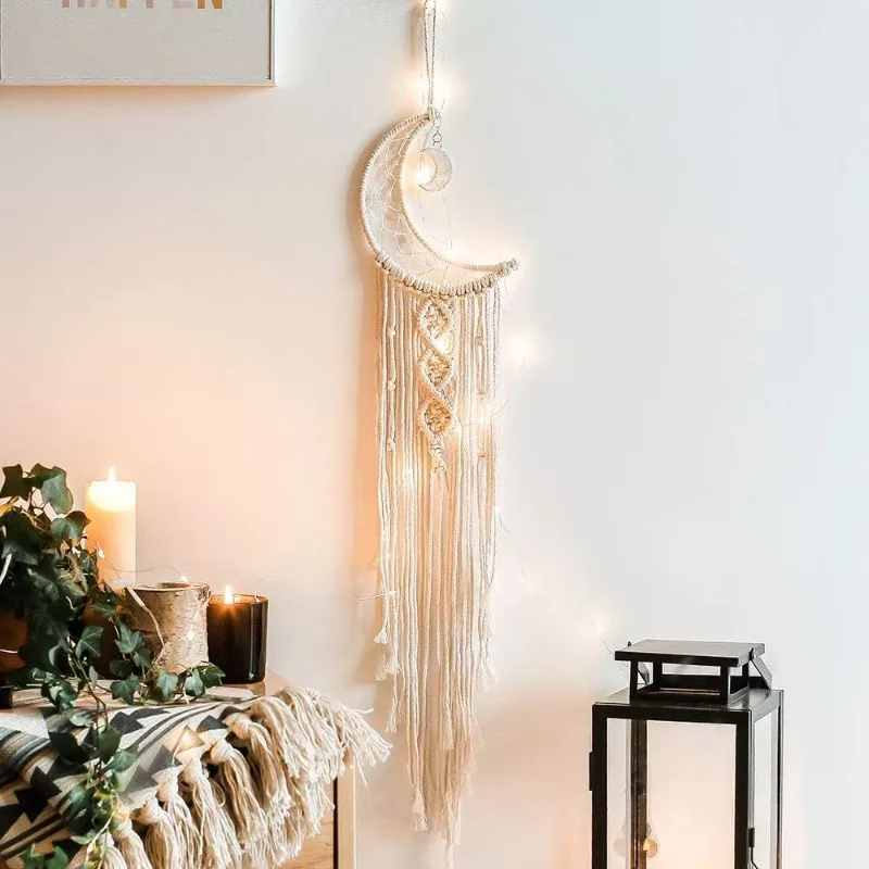 Bohemian Star Moon Tapestry Dreamcatcher Wall Hanging Living Room Bedroom Background Wall Decor Ins