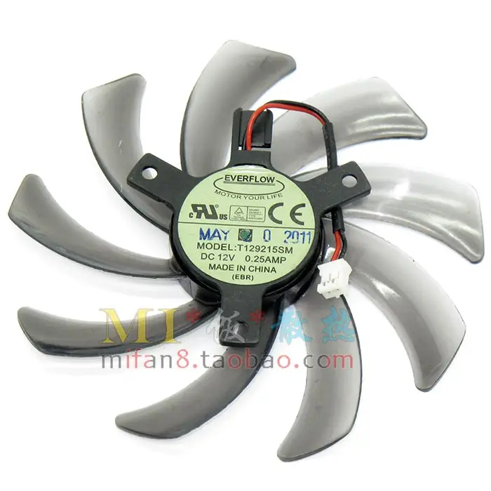 Computer PC Graphics Card Cooler Fans EVERFLOW T129215sm 95mm DC 12V 0.25A For VGA Video Card Gigabyte R667D3 R777OC R9 270