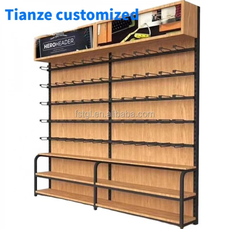 (customized)Factory supplier high grade elegant wooden timber shelves luxury stores