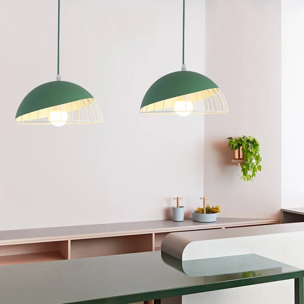 Nordic simple modern chandelier creative personality LED restaurant light macaron style  pendant lamp bar