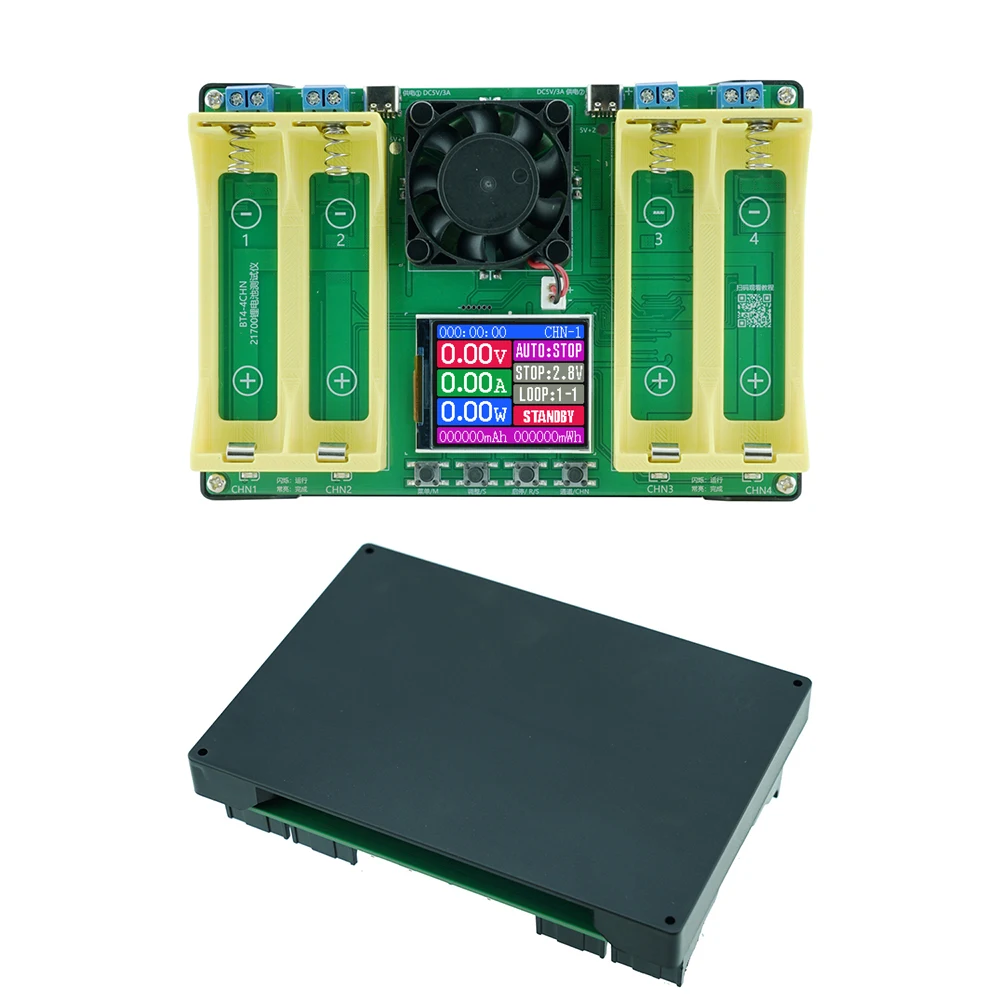 18650/21700 4-Channel Battery Tester, 1.77-inch Color Screen Internal Resistance Tester, Type-C Port