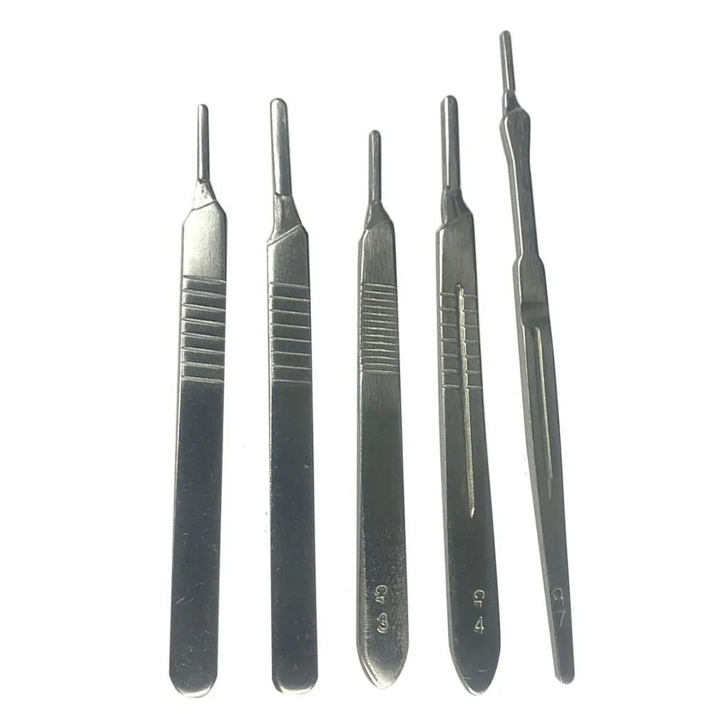 Wysokiej jakości uchwyt skalpela dentystycznego uchwyt noża chirurgicznego ze stali nierdzewnej narzędzia do implantów jamy ustnej materiał dentystyczny 3 #   4 # /7 #