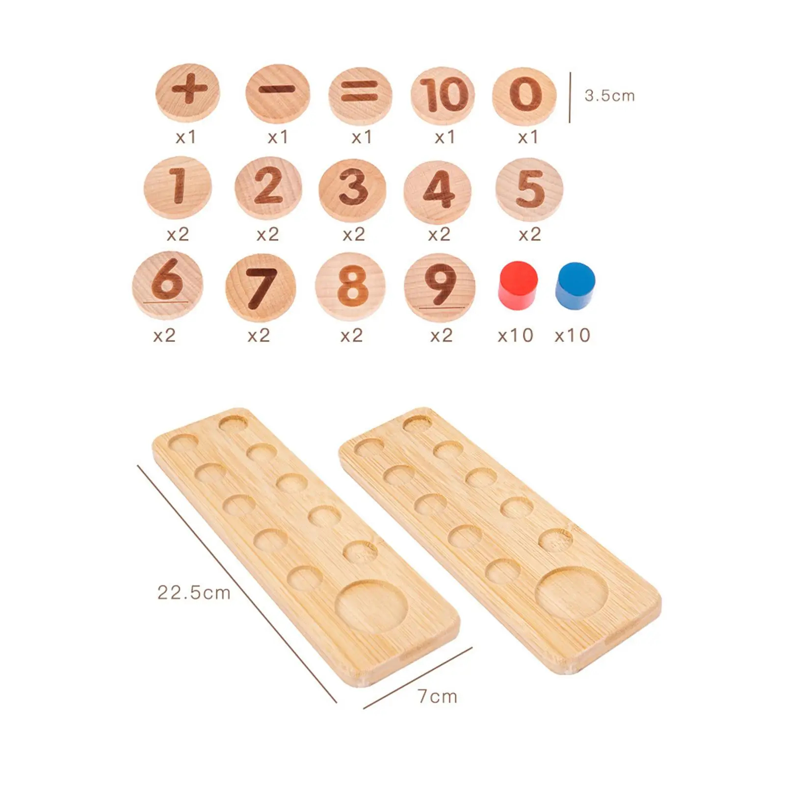 Tablero Digital contador de números Montessori para bloque de apilamiento de matemáticas de 4, 5 y 6 años