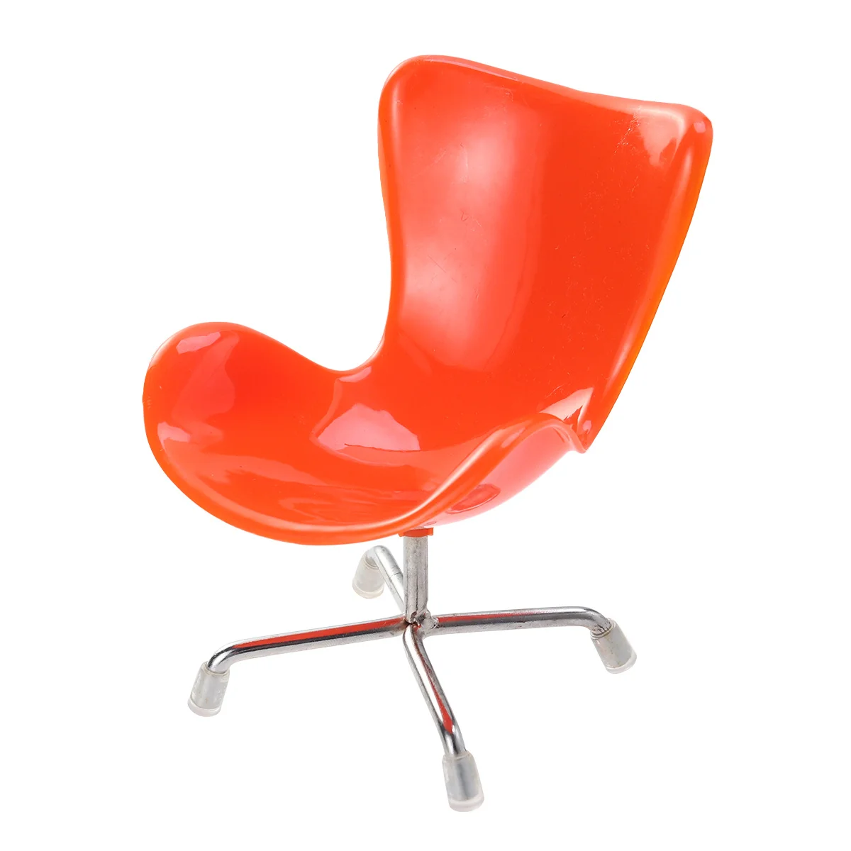 1 szt. Mini Krzesło Komputerowe dla Małych Zwierząt Plastikowa Metalowa Podstawa Klatka dla Jeża Chomika Siedzisko Gładkie Bezpieczne Krzesło Jajko Mini Meble