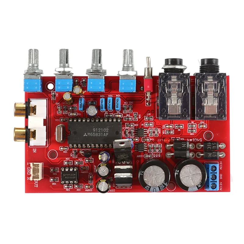 ความจุสูง 2X3300UF ตัวเก็บประจุกรอง YJ0026-OK Preamp Board 1.6 มม.บอร์ด PCB, สําหรับ AC12V-15V Dual แรงดันไฟฟ้าโมดูล