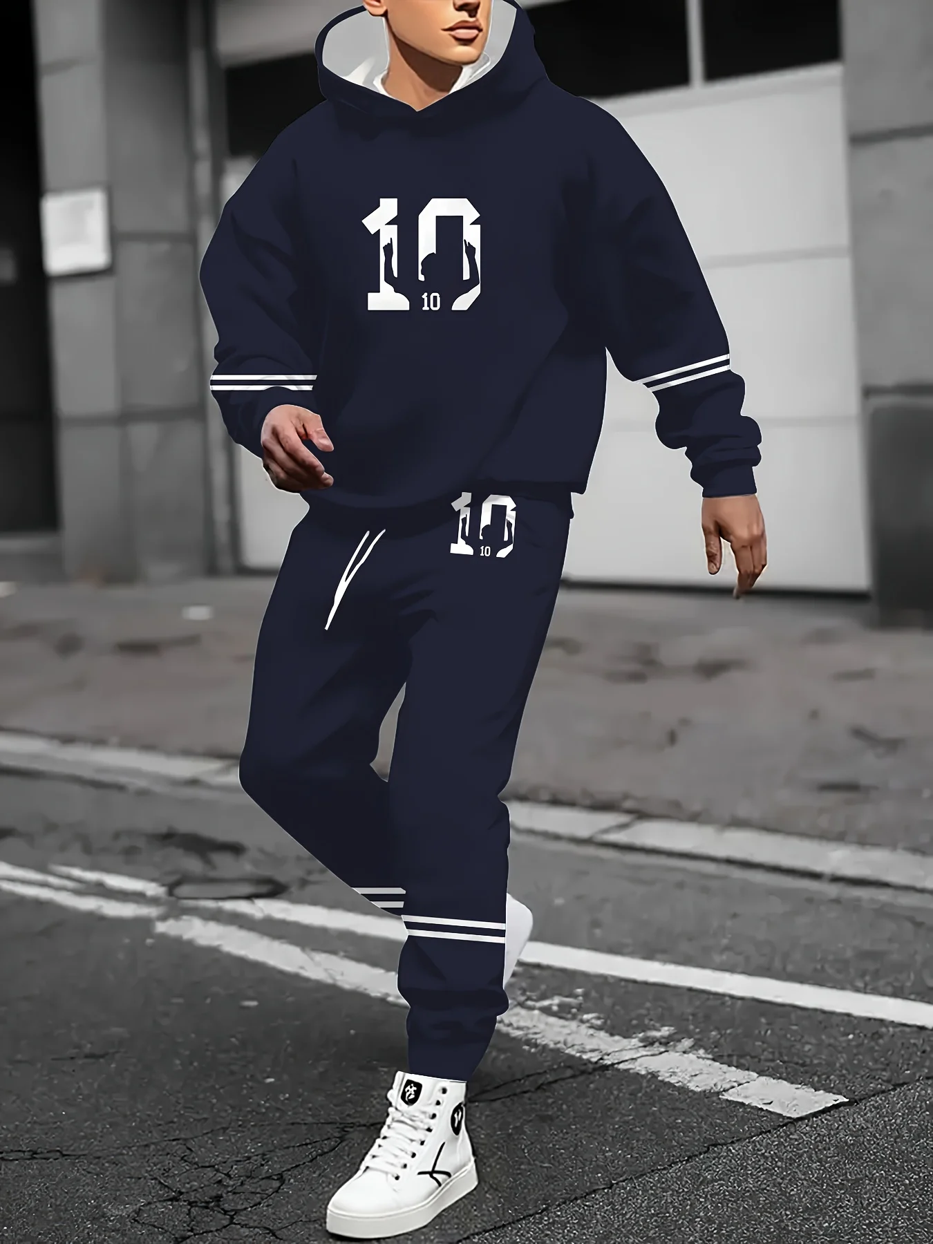 

Осенне-зимний костюм с длинными рукавами, мужской спортивный костюм, размер 10, мужской модный костюм с рисунком футбола, быстросохнущий