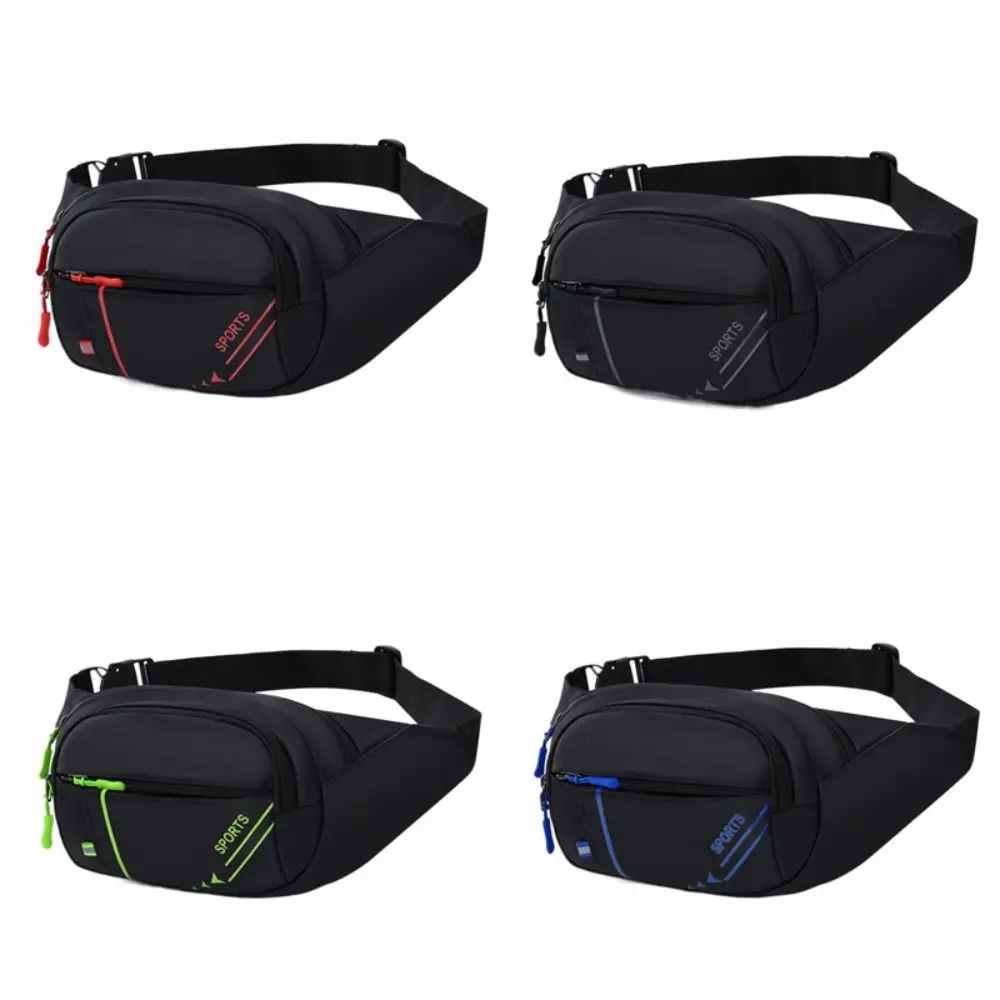 Waterproof Sports Waist Pack Portability Multi-pocket Multifunctional Waist Pack Adjustable Shoulder Strap Terylene