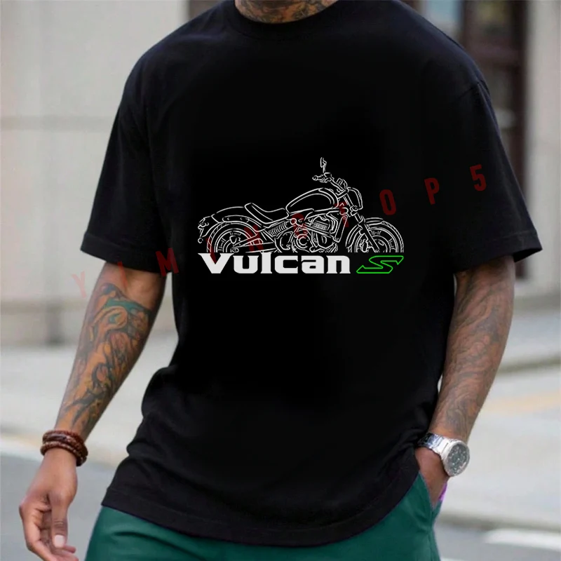

Classic Motorbike Street Men's Fashion Moto T-shirt Cotton Casual Summer Comfortable Short Sleeve Tops