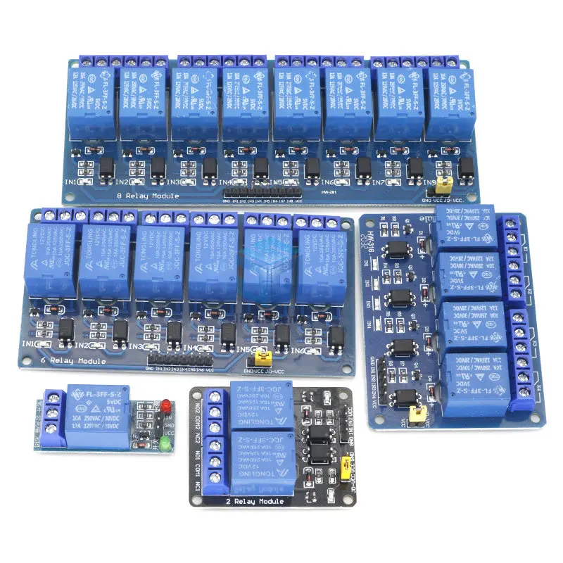 5v 12v 1 2 4 6 8 channel relay module with optocoupler Relay Output 1 2 4 6 8 way relay module for arduino In stock