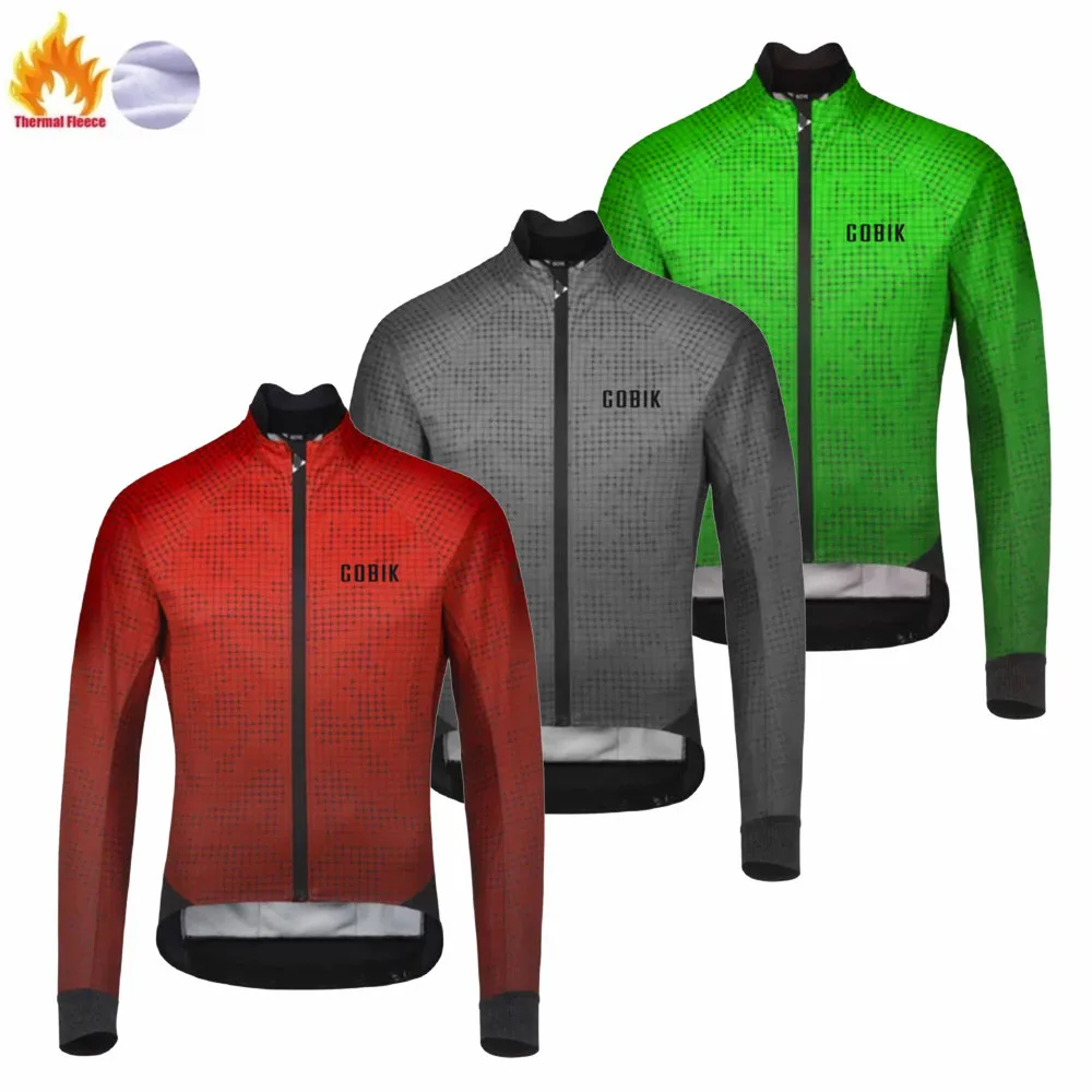 Cobik Winter Thermal Fleece Jacket Men Long Sleeve Sport Jersey Bicycle Cycle Uniform Road Ciclismo Hombre Slightly Larger Size