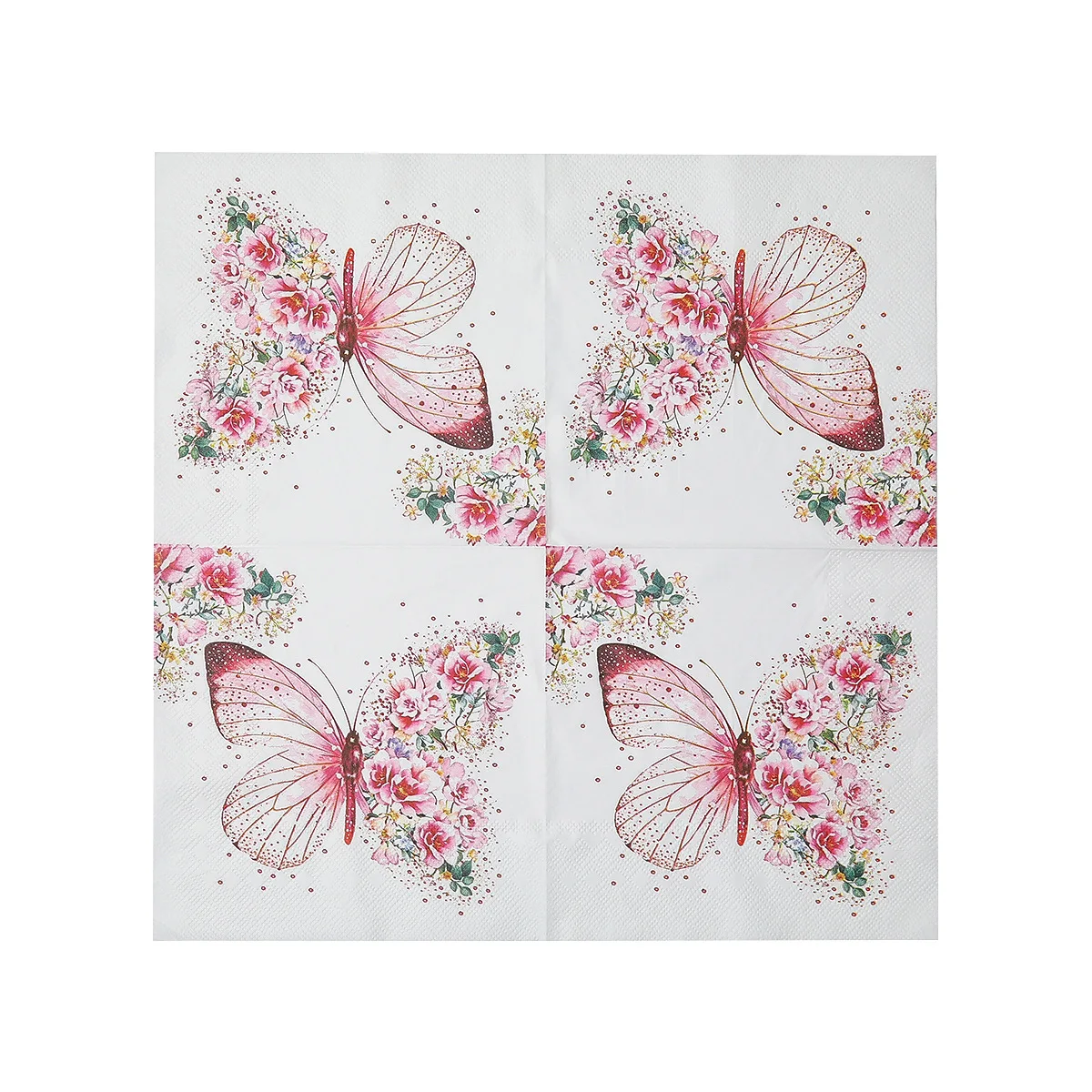 Festivalfeest wegwerpweefsel bedrukte servetten vlinder vierkant weefsel