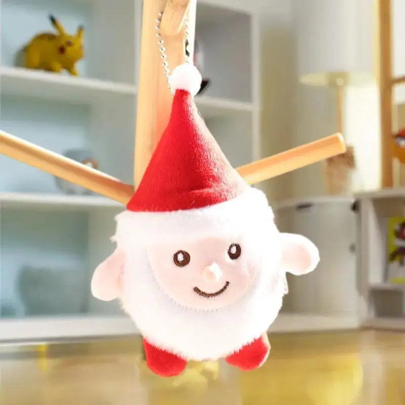 "إضافات حلقة مفاتيح لعبة سانتا الخيالية من قطعة واحدة لتزيين محفظة الفتاة، زينة ذاتية الصنع" #4