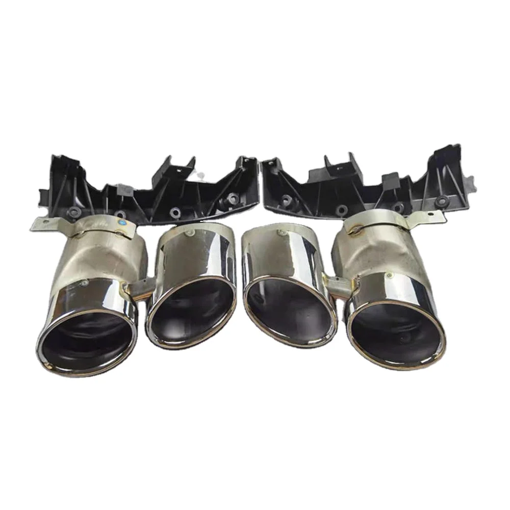 

1 Set Car Styling Exhaust Pipe For Original Q8 Sport Style Change SQ8 Diffuser 2020+ Stainless Steel Silver/Black Muffler Tip